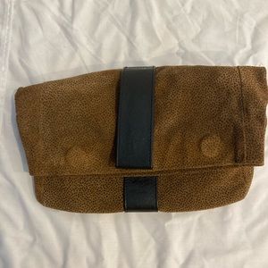 Israeli made real leather leopard animal print clutch wallet purse unique